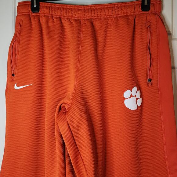 Nike Orange Sweatpants with White Logo - Picture 2 of 10